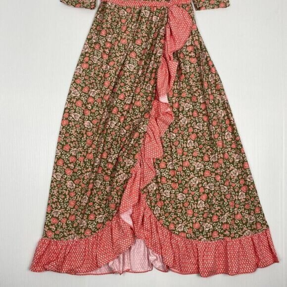 CABANA LIFE S Jetties Beach Off The Shoulder Ruffle Maxi Dress/Cover-up Size M - Picture 12 of 16